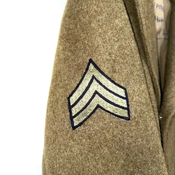 SOLD 💕Vintage Military Army 1940s Olive Drab 82nd Airborne Division Sergeant - Picture 6 of 16